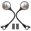 Bike Handlebar Mirror 2 Pack - Rotatable And Adjustable Wide Angle Rear View Shockproof Convex Mirror Universal For Bike Bicycle view 1