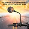 Bike Handlebar Mirror 2 Pack - Rotatable And Adjustable Wide Angle Rear View Shockproof Convex Mirror Universal For Bike Bicycle view 2