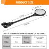 Bike Handlebar Mirror 2 Pack - Rotatable And Adjustable Wide Angle Rear View Shockproof Convex Mirror Universal For Bike Bicycle view 3