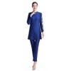 Muslim Swimsuits for Women Modest Islamic Burkini Swimwear Full Cover Hijab Long Sleeve Muslim Dress Tops Pants Set with Swim Cap Sun Protection Rash Guard Shirt Bathing Suits Royal Blue - Floral S view 3