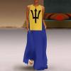 Barbados Flag Women Casual Fashion Print Dresses for Women Summer Top L view 2