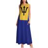 Barbados Flag Women Casual Fashion Print Dresses for Women Summer Top L view 3
