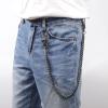 Ahiller Biker Wallet Chain, Heavy Duty Pocket Chain with Lockable Carabiner, Men Chains for Keys, Jeans, Pants, Purse and Handbag (QK-Black-1PCS) view 2