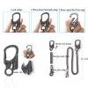 Ahiller Biker Wallet Chain, Heavy Duty Pocket Chain with Lockable Carabiner, Men Chains for Keys, Jeans, Pants, Purse and Handbag (QK-Black-1PCS) view 4