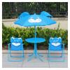 Kids Camping Chair Cartoon Animal Children's Table and Chair Set, Portable Kids Folding Beach Chair, Outdoor Home Backyard Child Seat 4 Pieces view 1