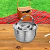 LIFKOME Stainless Steel Camping Pot with Hanging Handle and Lid 4 Quart Large Capacity Stew Soup Pot for Outdoor Camping Hiking Home Kitchen Cookware view 2