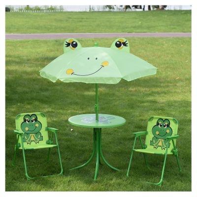 Kids Camping Chair Outdoor Portable Kids Beach Chair Table Set, Children's Beach Chair with Sun Protection Umbrella, for Home Backyard Children's Play Area (Color : Style3)