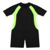 Venjoe Kids Boys Girls One-Piece Thermal Swimsuit Shorty Wetsuit Short Sleeves Zipper Rashguard Bathing Suit Black Yellow 12-14 Years view 3