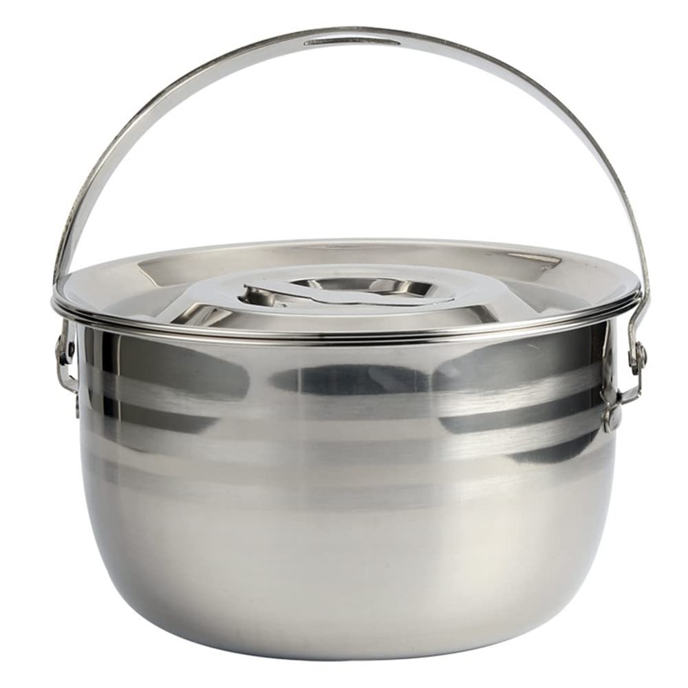 1pc High Capacity Soup Pot Stainless Steel Non-stick Cookware for Camping and Home Use Stew Pot with Humanized Handle for Efficient Cooking