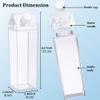 2 Pack 17oz/500ml Milk Carton Water Bottle Plastic Milk Box BPA Free Child Friendly Reusable Milk Carton Shaped Water Bottle Leakproof Juice Tea Jug for Travelling Sports Camping Outdoor Activities view 2