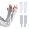Homelove 2 Pairs Sun UV Protection Cooling Arm Sleeves with Thumb Hole,UPF50+ Sun Sleeves Long Arm Cover Cooling Athletic Sports Sleeve for Driving Cycling Golf Fishing view 1