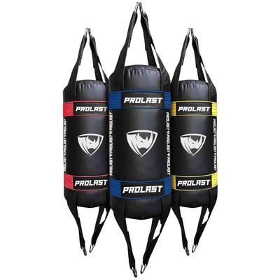 PROLAST Small Double End Hanging Punching Bag, Boxing, Muay Thai, MMA Training Equipment, Cylindrical, Portable, Filled, Lightweight, 3ft, 20 lbs, Rhino Blue
