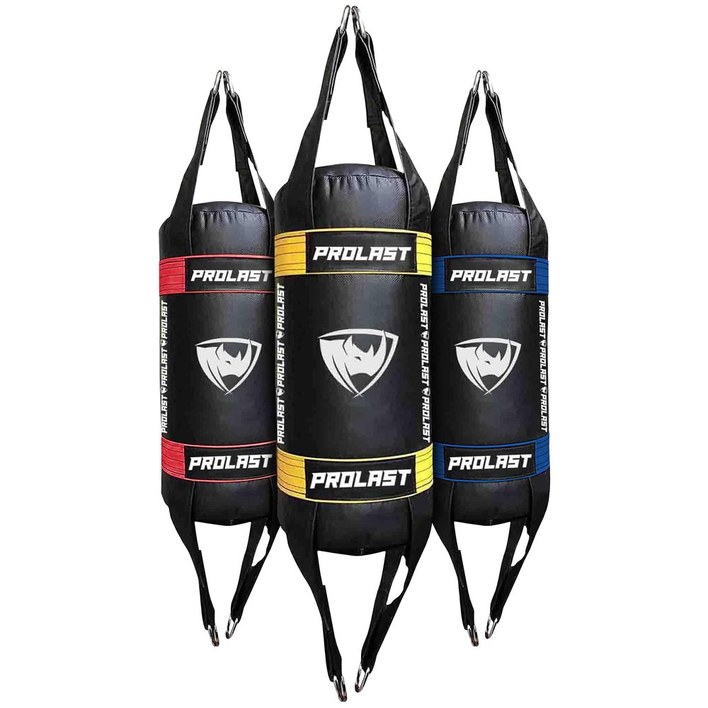 PROLAST Small Double End Hanging Punching Bag, Boxing, Muay Thai, MMA Training Equipment, Cylindrical, Portable, Filled, Lightweight, 3ft, 20 lbs, Rhino Yellow