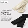 Brook + Bay Women's Leg Warmers - Legwarmers - Ballet Leg Warmers Women - Ankle Warmer - Cable Knit Legwarmer - Keep Your Calves Warm in Winter - Knitted Calf Warmer for Women Men view 2
