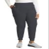 Cherokee Women's Scrub Jogger Pants Modern Classic Fit Mid Rise Bottom with 5 Pockets, Elastic Knit Waistband - WW115P, L Petite, Pewter view 1