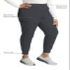 Cherokee Women's Scrub Jogger Pants Modern Classic Fit Mid Rise Bottom with 5 Pockets, Elastic Knit Waistband - WW115P, L Petite, Pewter view 3