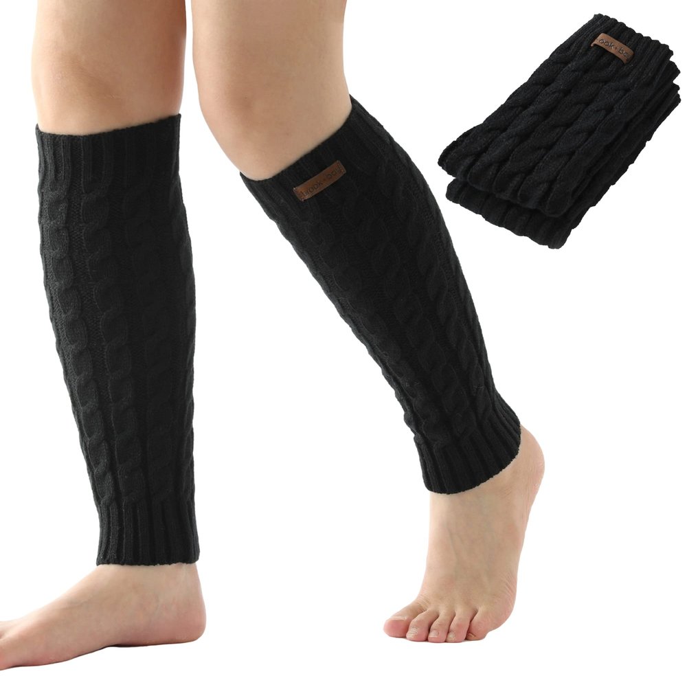 Brook + Bay Women's Leg Warmers - Legwarmers - Ballet Leg Warmers Women - Ankle Warmer - Cable Knit Legwarmer - Keep Your Calves Warm in Winter - Knitted Calf Warmer for Women Men