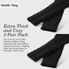 Brook + Bay Women's Leg Warmers - Legwarmers - Ballet Leg Warmers Women - Ankle Warmer - Cable Knit Legwarmer - Keep Your Calves Warm in Winter - Knitted Calf Warmer for Women Men view 2