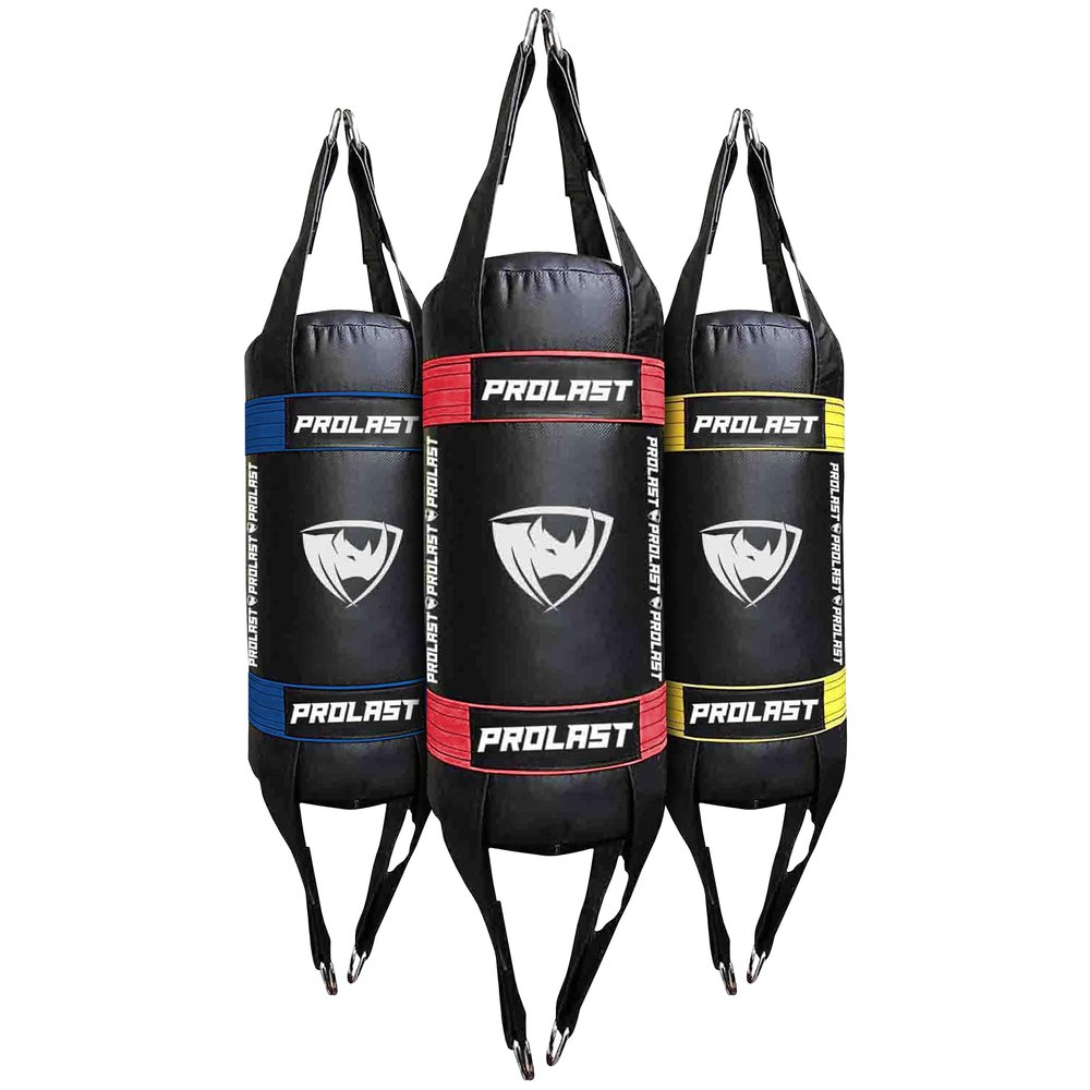 PROLAST Small Double End Hanging Punching Bag, Boxing, Muay Thai, MMA Training Equipment, Cylindrical, Portable, Filled, Lightweight, 3ft, 20 lbs, Rhino Red