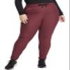 Cherokee Womens Mid Rise Tapered Leg Drawstring Scrub Pants 5 Pocket 360 Stretch Moisture Wicking Easy Care Plus Size - CK095, 3XL, Cabernet view 1