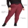 Cherokee Womens Mid Rise Tapered Leg Drawstring Scrub Pants 5 Pocket 360 Stretch Moisture Wicking Easy Care Plus Size - CK095, 3XL, Cabernet view 4