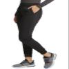 Cherokee Women's Scrub Jogger Pants Modern Classic Fit Mid Rise Bottom with 5 Pockets, Elastic Knit Waistband Plus Size - WW115, 2XL, Black view 2