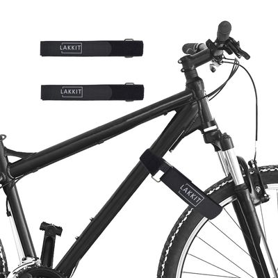 LAKKIT Bike Rack Straps Adjustable Straps 1 inch Wide with Innovative Wavy Gel Bike Wheel Stabilizer Strap Bicycle Rack Tie Down Straps 29.5 inch Length 2Pcs