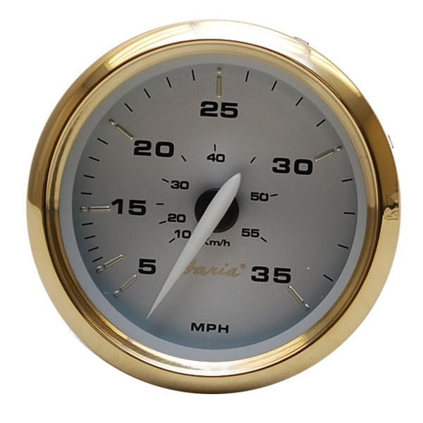 Faria Boat Pontoon Speedometer Gauge SE9980A | Kronos Gold 3 1/4 Inch