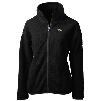 Cutter & Buck Women's Black Baltimore Ravens Cascade Eco Sherpa Fleece Full-Zip Jacket