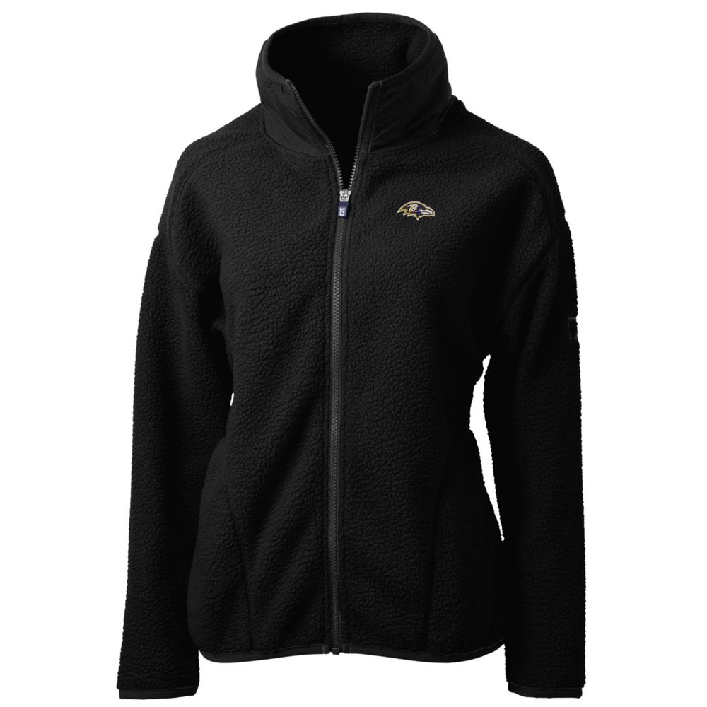 Cutter & Buck Women's Black Baltimore Ravens Cascade Eco Sherpa Fleece Full-Zip Jacket