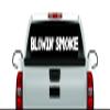 Blowin' Smoke Back Banner 7.3 Vinyl Decal Stickers Diesel Stacks Truck Funny 2500 6.7 view 1