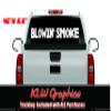 Blowin' Smoke Back Banner 7.3 Vinyl Decal Stickers Diesel Stacks Truck Funny 2500 6.7 view 3