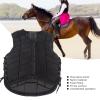 AUHX Equestrian Protective Black Vest Protector, One Piece Armor Lightweight Horse Riding Vest Curved Outline Design for Unisex for Adults Boys Girls Children(S) view 2