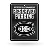 Rico Industries NHL Hockey Montreal Canadiens Carbon Fiber 8.5" x 11" Carbon Fiber Metal Parking Sign - Great for Man Cave, Bed Room, Office, Home Dcor view 1