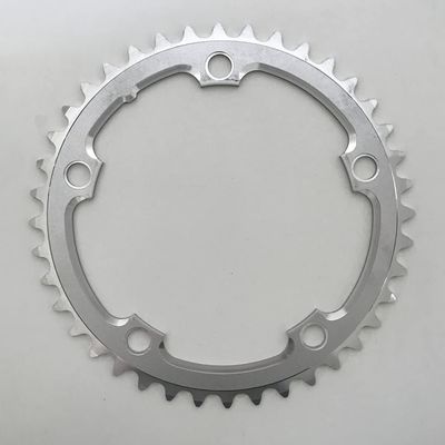 MYEEI Road Bicycle Chainwheel Road Bike Chain Ring 130 BCD 38-42T 44-53T Folding Bicycle Chainring Parts Crankset 7-11 Speed Aluminum Alloy Silver (Color : 39T)