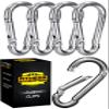 Carabiner Clip 5 Pack - Multipurpose Heavy Duty Carabiner - Carabeaner for Keys - Snap Hooks - Keychain Clips view 1
