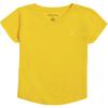 Nautica Girls' Short Sleeve V-Neck T-Shirt, Solid Cotton Blend Tee with Tagless Interior, Lemon, 2T view 1
