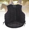 AUHX Equestrian Protective Black Vest Protector, One Piece Armor Lightweight Horse Riding Vest Curved Outline Design for Unisex for Adults Boys Girls Children(M) view 3