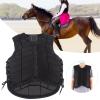 AUHX Equestrian Protective Black Vest Protector, One Piece Armor Lightweight Horse Riding Vest Curved Outline Design for Unisex for Adults Boys Girls Children(XL) view 4