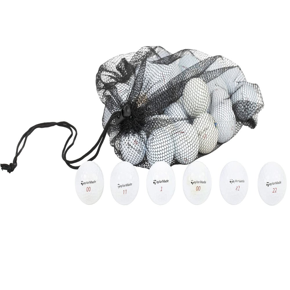 Clean Green Golf Balls Recycled & Used TaylorMade Project A Golf Balls - Good-Low Condition - 48 Count - Includes Mesh Carrying Bag
