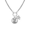 From the Heart West Virginia Mountaineers Gold and Blue Twist and Shout Silver Necklace Jewelry WVU view 1