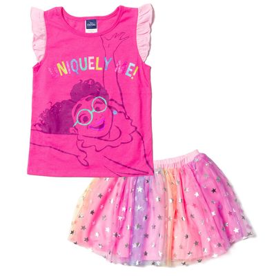 Disney Encanto Mirabel Big Girls Tank Top and Tulle Skirt Pink 10-12