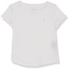 Nautica Girls' Short Sleeve V-Neck T-Shirt, Solid Cotton Blend Tee with Tagless Interior, White, 6X view 1
