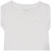 Nautica Girls' Short Sleeve V-Neck T-Shirt, Solid Cotton Blend Tee with Tagless Interior, White, 6X view 2
