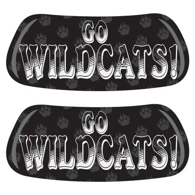 Anderson's Go Wildcats with Paws EyeBlacks, 12 Pairs per Package, School Spirit, Spirit Gear, Sports Fan Gear, Football Cheerleader Accessories, Homecoming