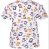 Minty Mint Women's Stretch Printed V-Neck Medical Scrub Top Gray Animal L view 3