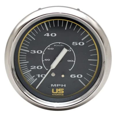 Faria Boat Speedometer Gauge SE9567A | US Marine 3 1/4 Inch Black