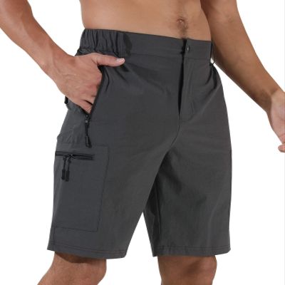 Suwangi Mens Hiking Cargo Shorts Quick-Dry Outdoor Athletic Short Travel Fishing Golf Tactical Short for Men with Multipocket Dark Gray