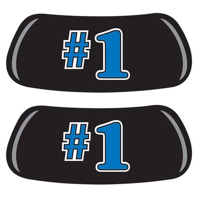 Anderson's Blue Number One Spirit EyeBlacks Set, 12 Pairs per Package, School Spirit, Spirit Gear, Sports Fan Gear, Football Cheerleader Accessories, Homecoming