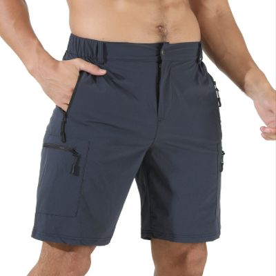 Suwangi Mens Hiking Cargo Shorts Quick-Dry Outdoor Athletic Short Travel Fishing Golf Tactical Short for Men with Multipocket Navy Blue
